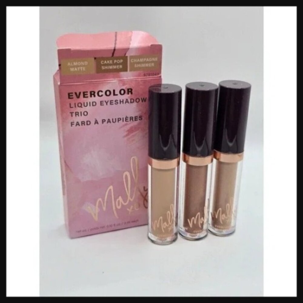 Mally XO Evercolor liquid Eyeshadow Trio 3 pc Collection .10 oz ea. NEW WITH BOX
